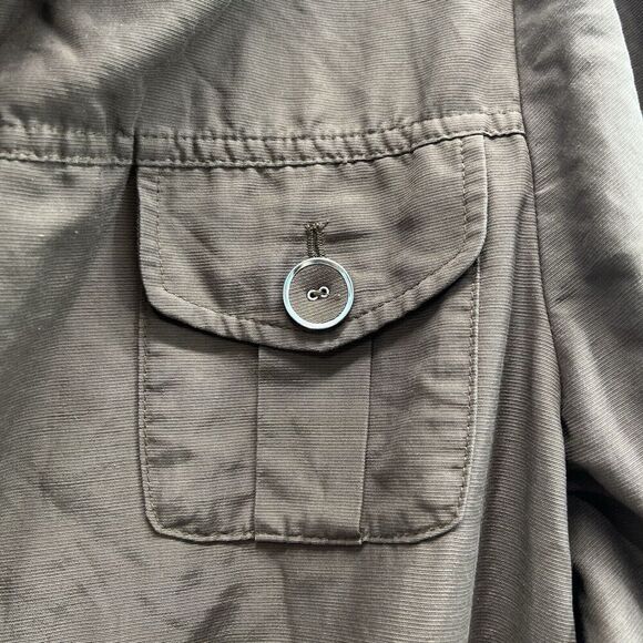 Chicos Lightweight Jacket Size 4 (Woman Size 20-22) Brown Roll Tab Sleeves - Picture 4 of 10